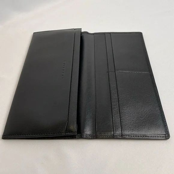 New Givenchy Black Lambskin Leather Long Wallet with Box, Tags & COA